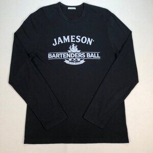 James Perse T-Shirt Mens 3 / L Black 100% Cotton Jameson Bartenders Ball Seattle